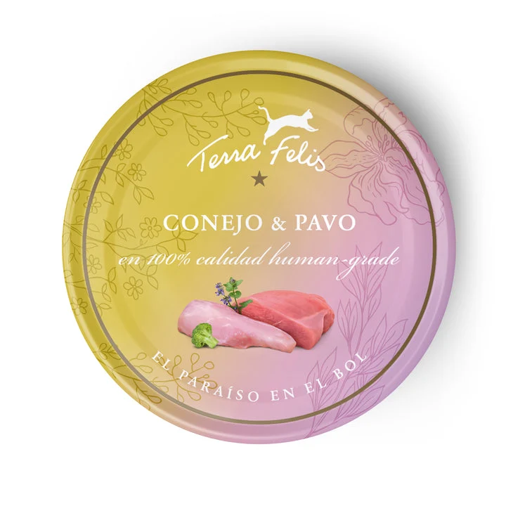 Terra Felis -Conejo y Pavo (sin cereales)