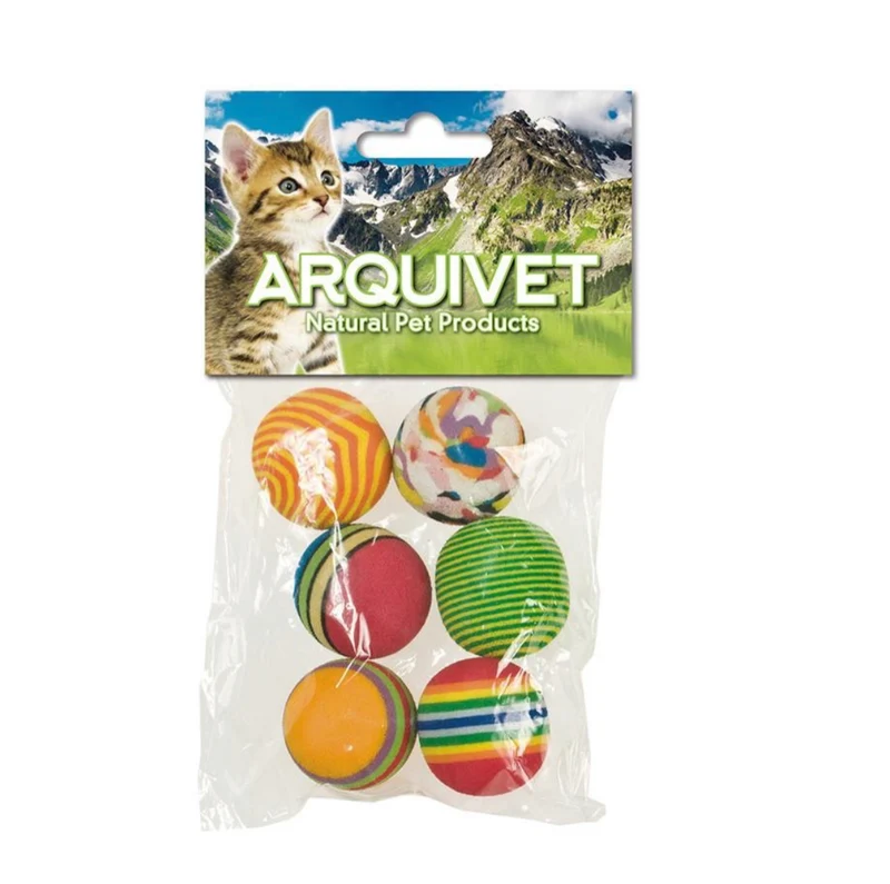 Pelotas multicolor para gatos
