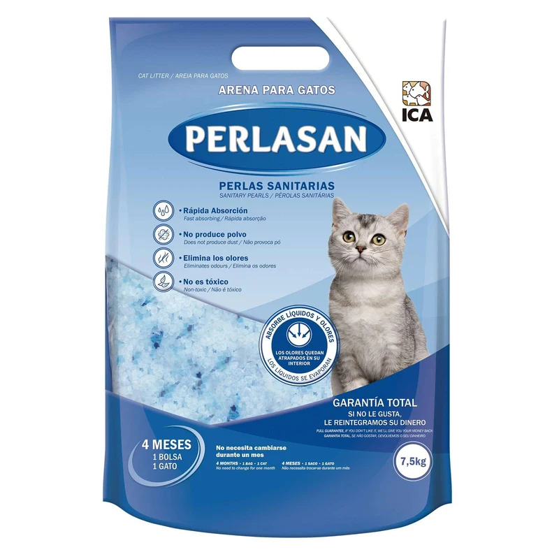 Perlasan Lecho Sanitario para Gatos – 7,5 kg (1 gato – 1 mes)
