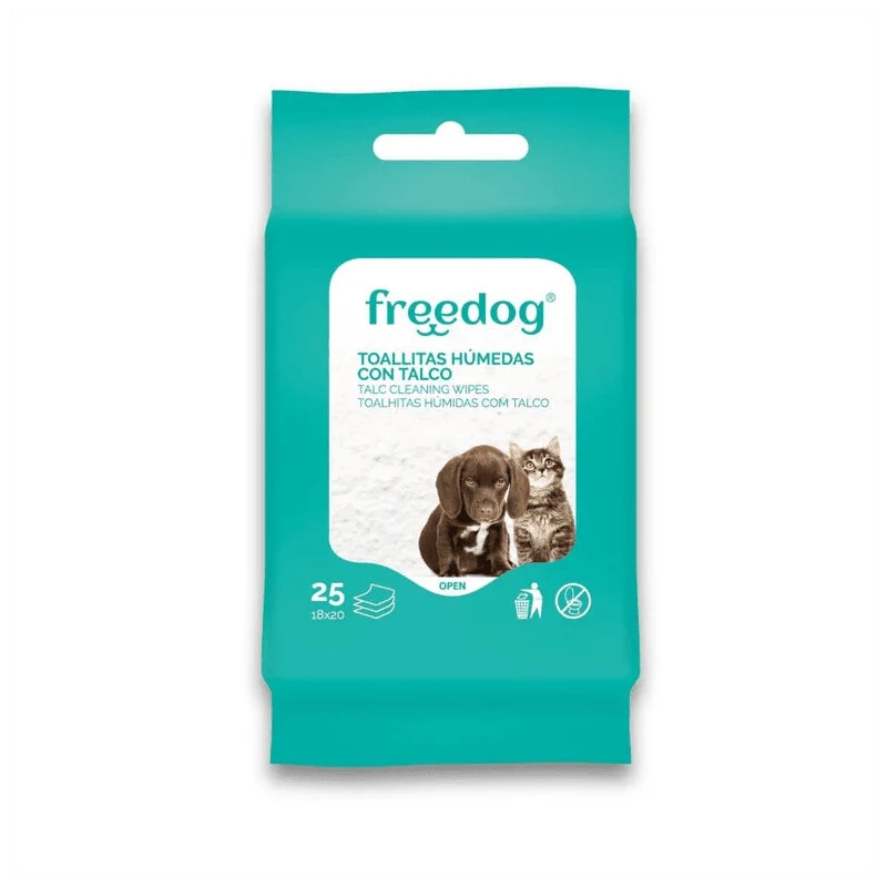 Freedog Toallitas Húmedas Talco Pocket 25 ud