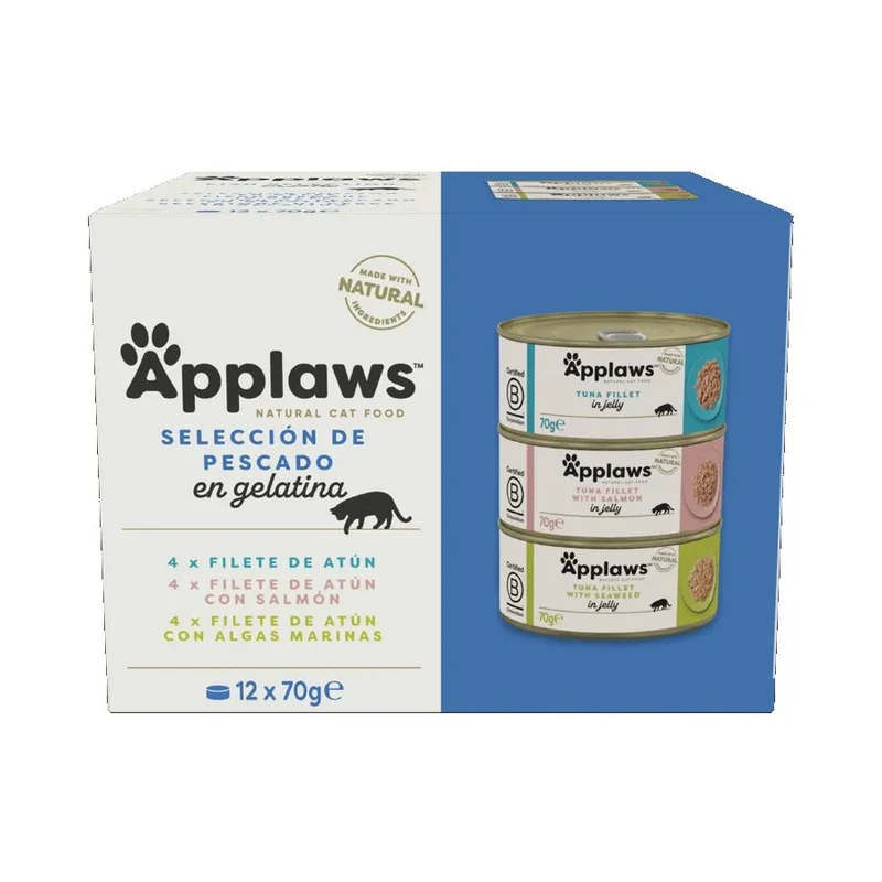 Applaws Selección Pescado en Gelatina Comida Húmeda para Gatos 12 ud