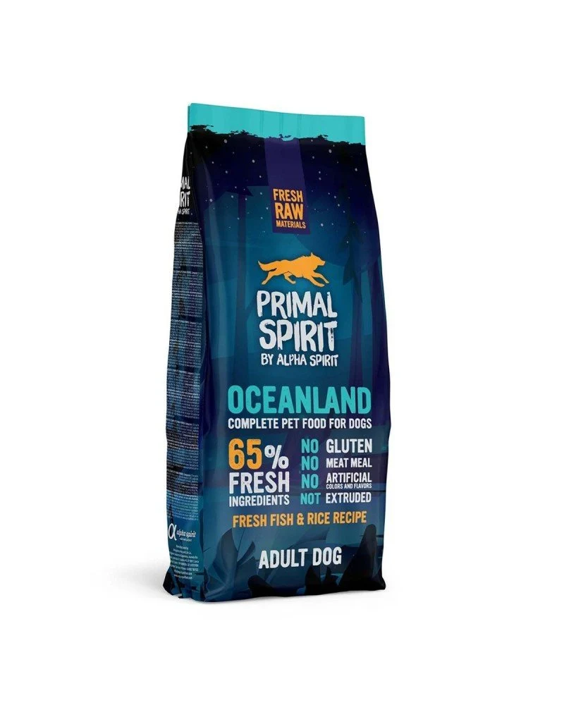 Alpha Spirit Canine Primal 65% Oceanland Alimento Seco para Perros Adultos 12kg