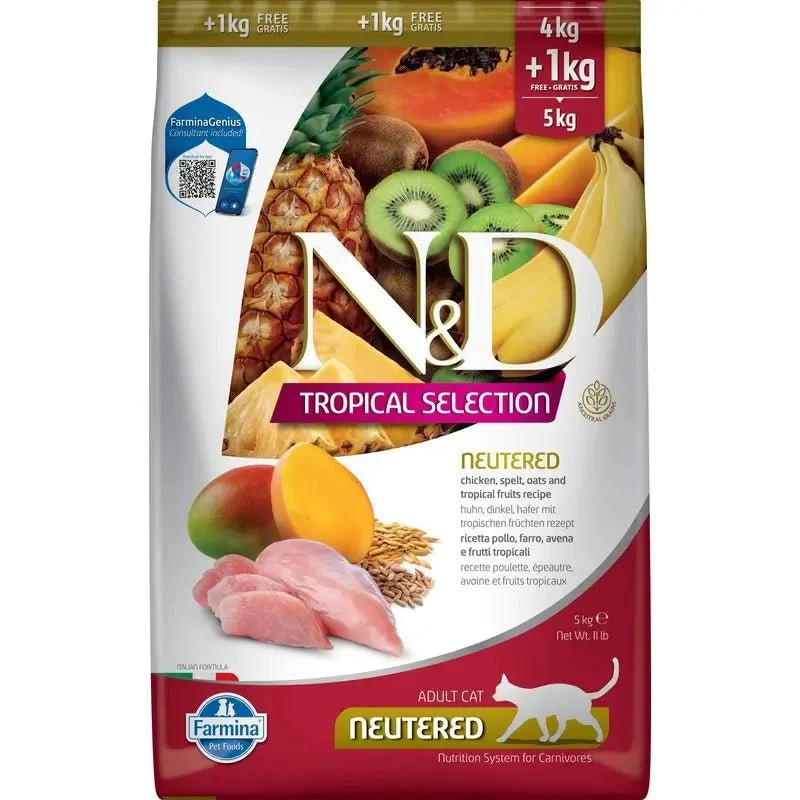 Farmina N&D Tropical Selection Gato Castrado Pienso 5Kg