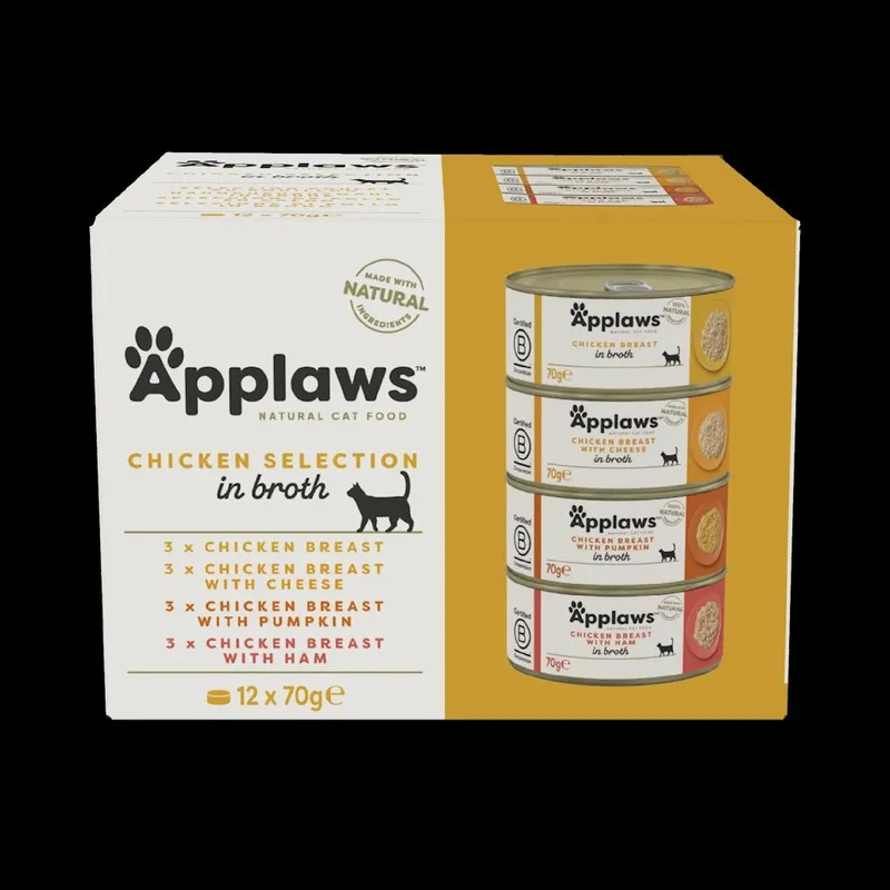 Applaws Lata Pollo Multipack Comida húmeda 12 uds