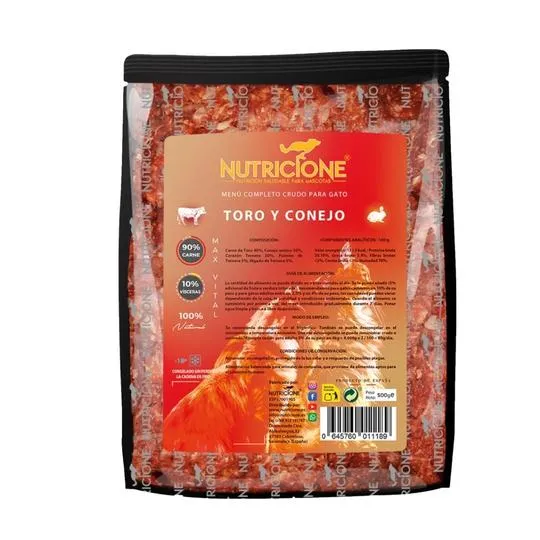 Menú Completo Gato de Conejo y Toro - Nutricione
