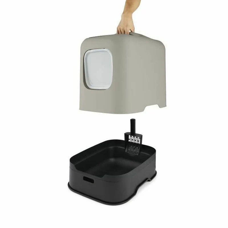 Cat Litter Box Rotho CAPUCCINO Plastic Beige