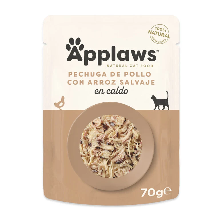 Applaws gato - Pollo con arroz salvaje en caldo