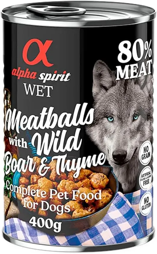 Alpha Spirit Canine Albondigas Jabali Tomillo 6X400Gr