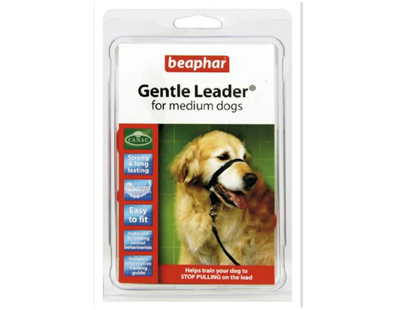 Beaphar Gentle Leader Collar de Cabeza Negro Mediano 1 ud