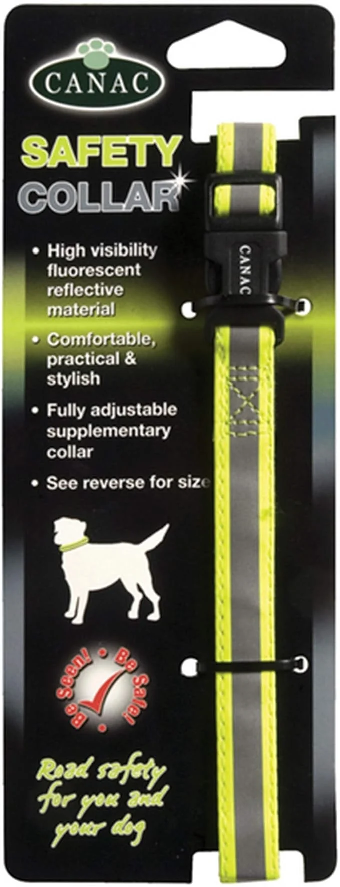 Beaphar Collar de Seguridad Reflectante Amarillo M/L 1 ud