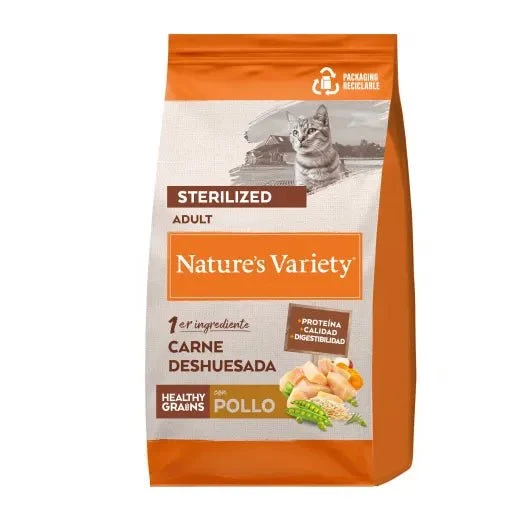 Nature's Variety Cat Healthy Grain Sterilized Pollo Pienso Seco 7Kg
