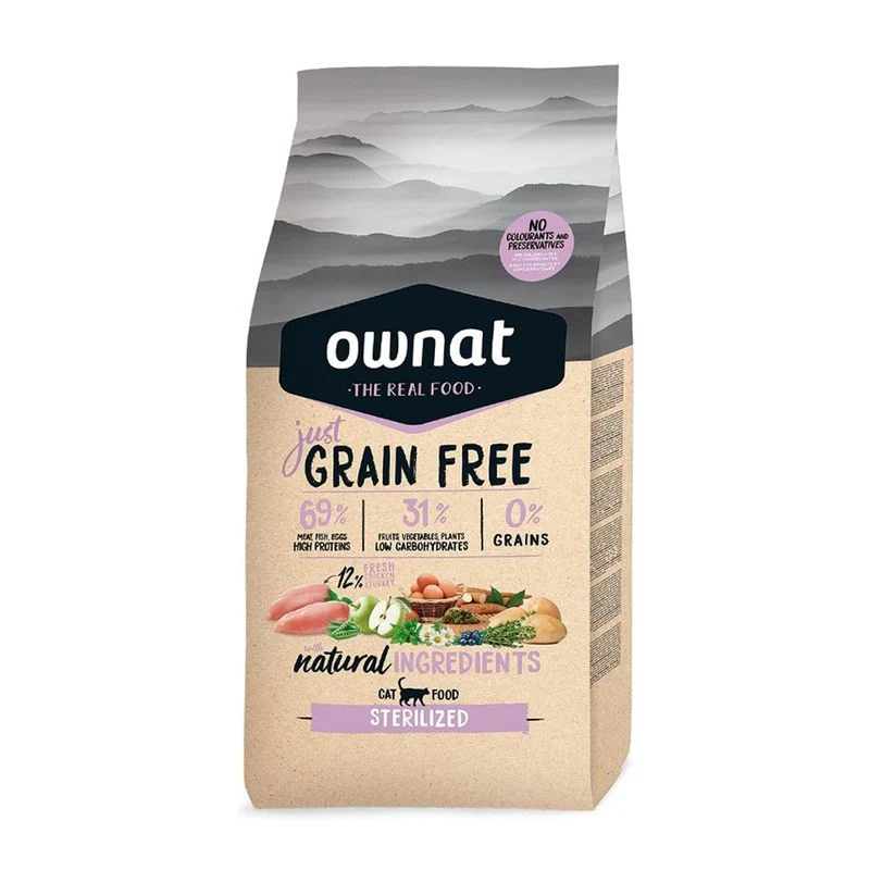Ownat Just Feline Adult Sterilized Pollo Pienso 8kg