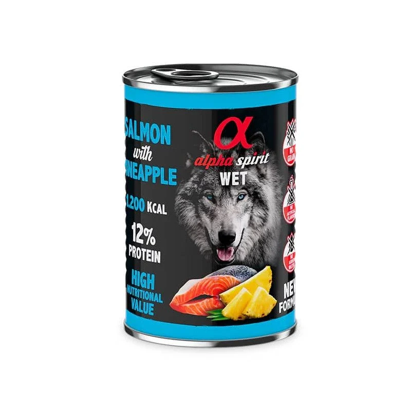 Alpha Spirit Canine Salmón Con Piña Comida Húmeda Lata 6x400g