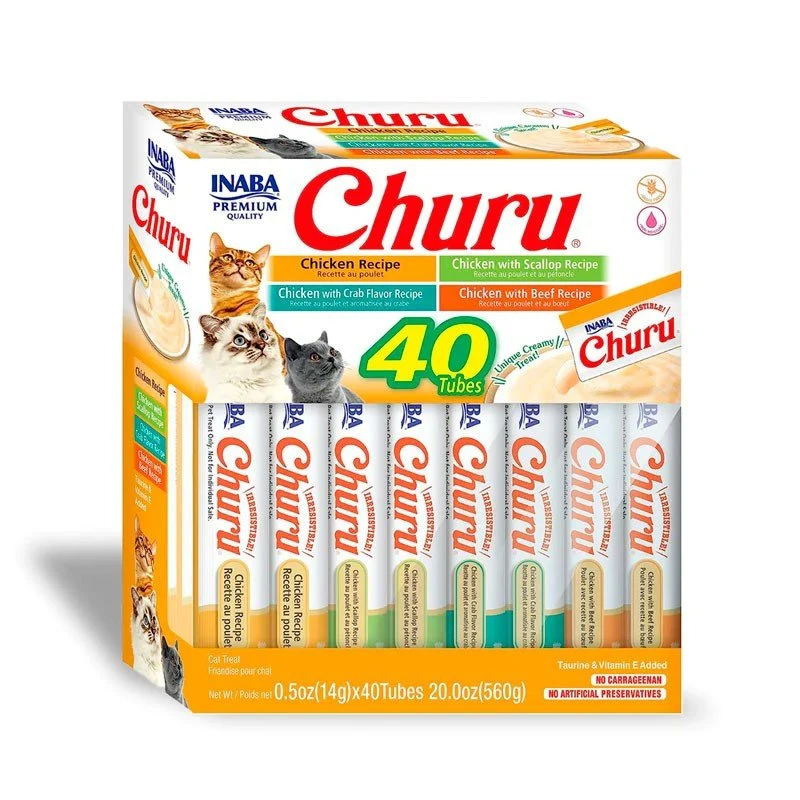 Churu Delicia de Pollo Snack Líquido 40 sachets de 14g