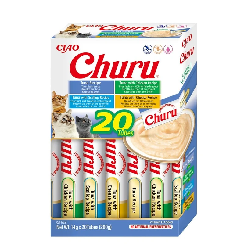 Churu Atún Variado Snacks para Gatos 20 x 14g