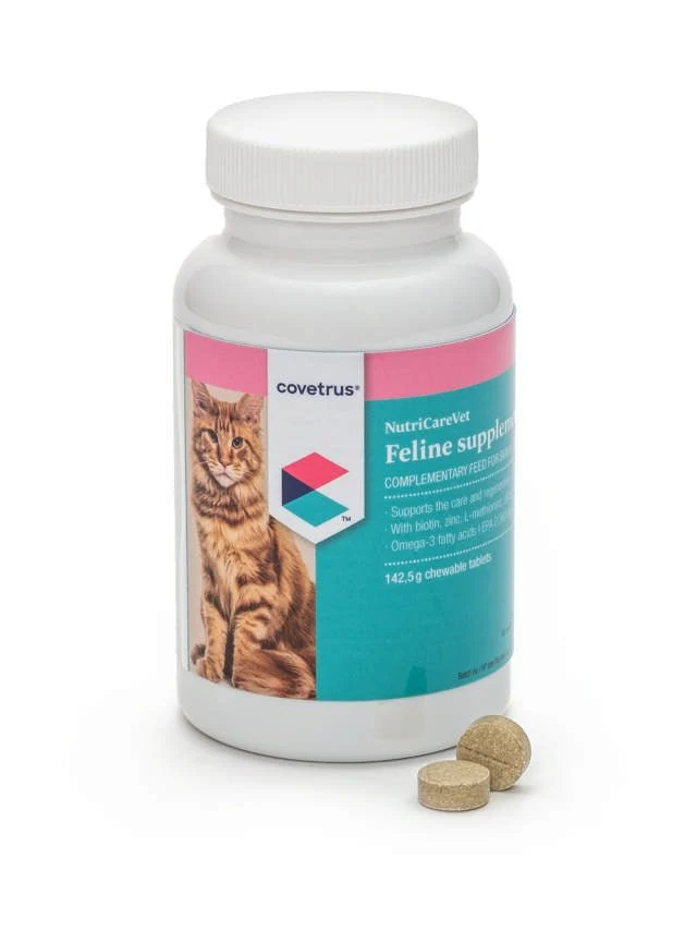 Covetrus Nutricarevet Suplemento Felino Piel y Pelo Tabletas 190 comprimidos