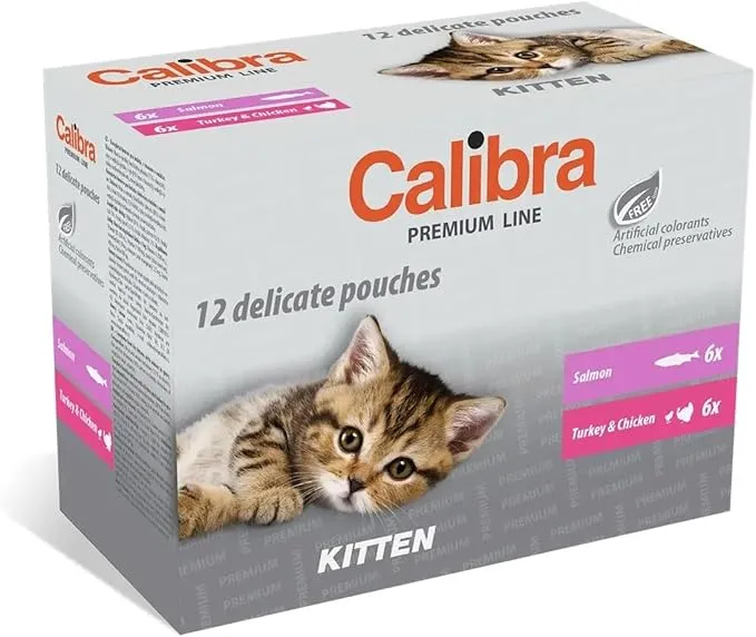 Calibra Cat Kitten Pouch Multipack Comida Húmeda 12x100g