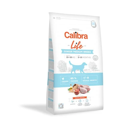 Calibra Dog Life Junior Medium Breed Pollo Pienso 12Kg