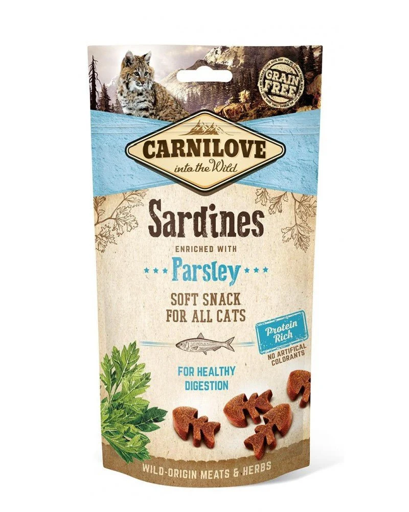 Carnilove Snack Semi Húmedo Sardinas Perejil 12x50g