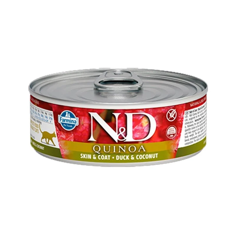 Farmina N & D Grain Free Quinoa Skin & Coat Comida Húmeda para Gatos 80g