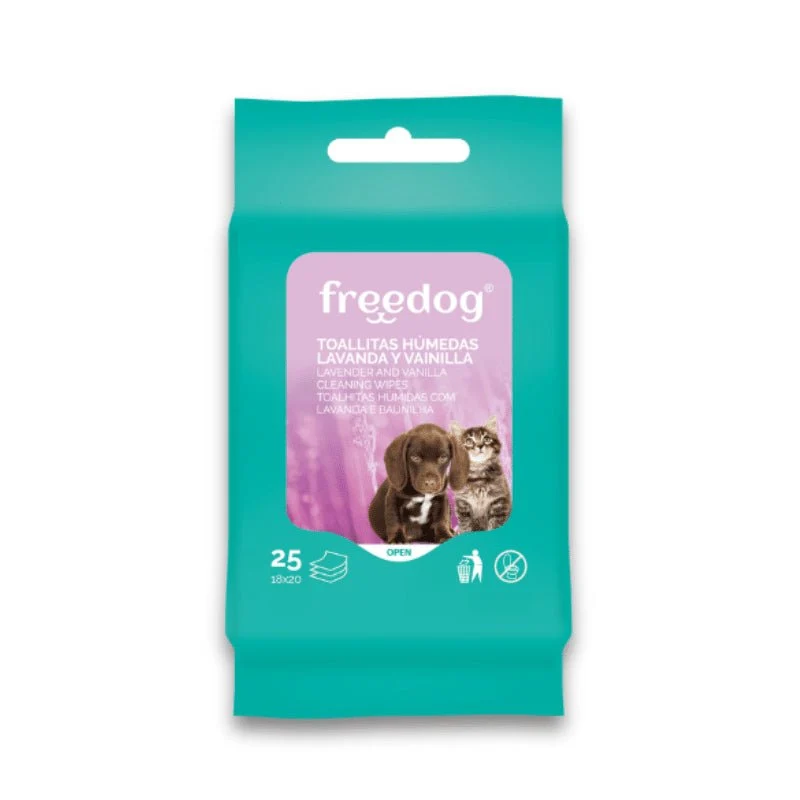 Freedog Toallitas Húmedas Lavanda y Vainilla 25 ud