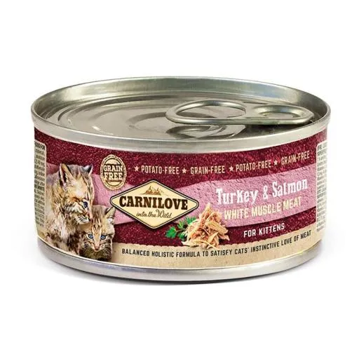 Carnilove Feline Kitten Pavo Salmon Comida Húmeda 12 ud