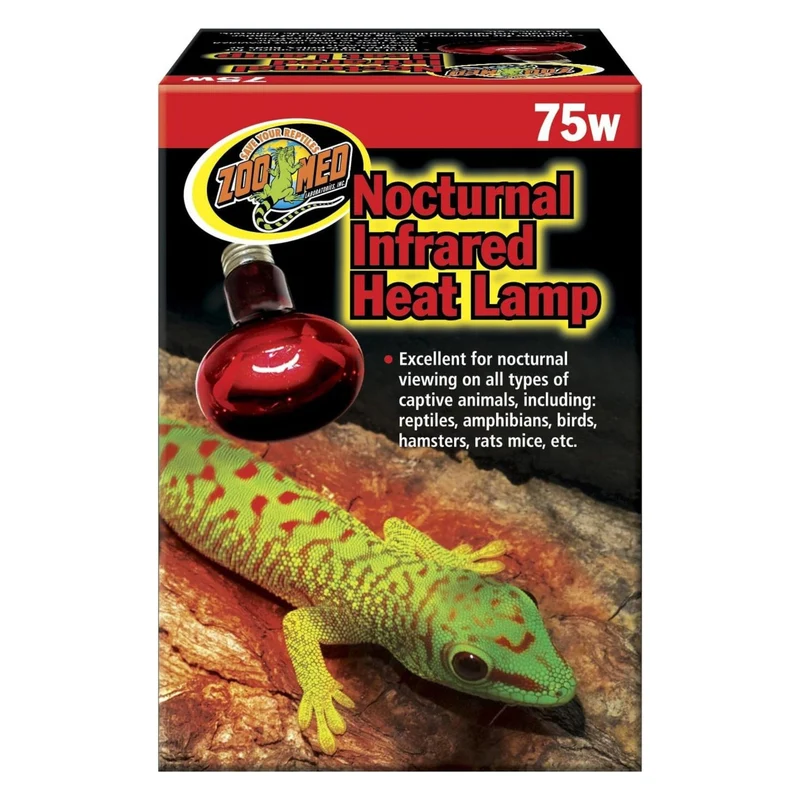 Zoo Med Nocturnal Infrared Heat Lamp for Reptiles 75W