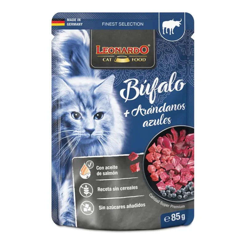 Leonardo gato - Paté de búfalo con arándanos azules