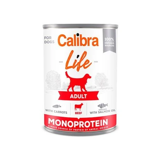Calibra Dog Life Lata Ternera con Zanahorias Comida enlatada 6 x 400g