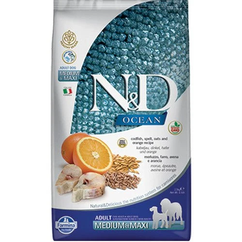 Farmina N&D Ocean Comida Seca para Perros Adultos con Arenque y Naranja 12kg