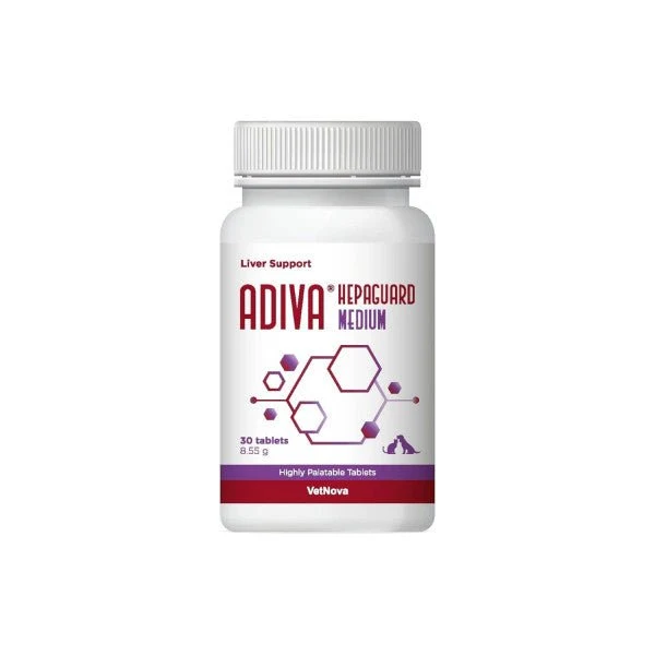 Vetnova Adiva Hepaguard Medium Suplemento Hepático 30 comprimidos