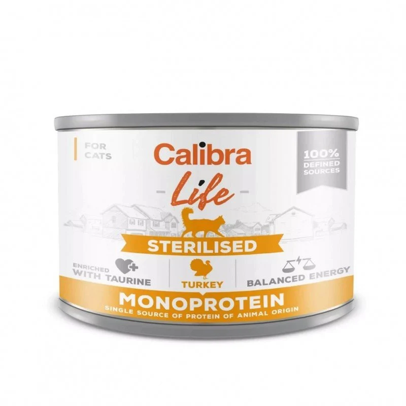 Calibra Cat Life Lata Sterilised Pavo 6 latas de 200g