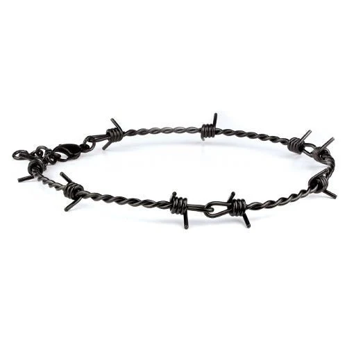 Collar de alambre de púas de acero inoxidable negro – Para aquellos que se atreven a destacar.