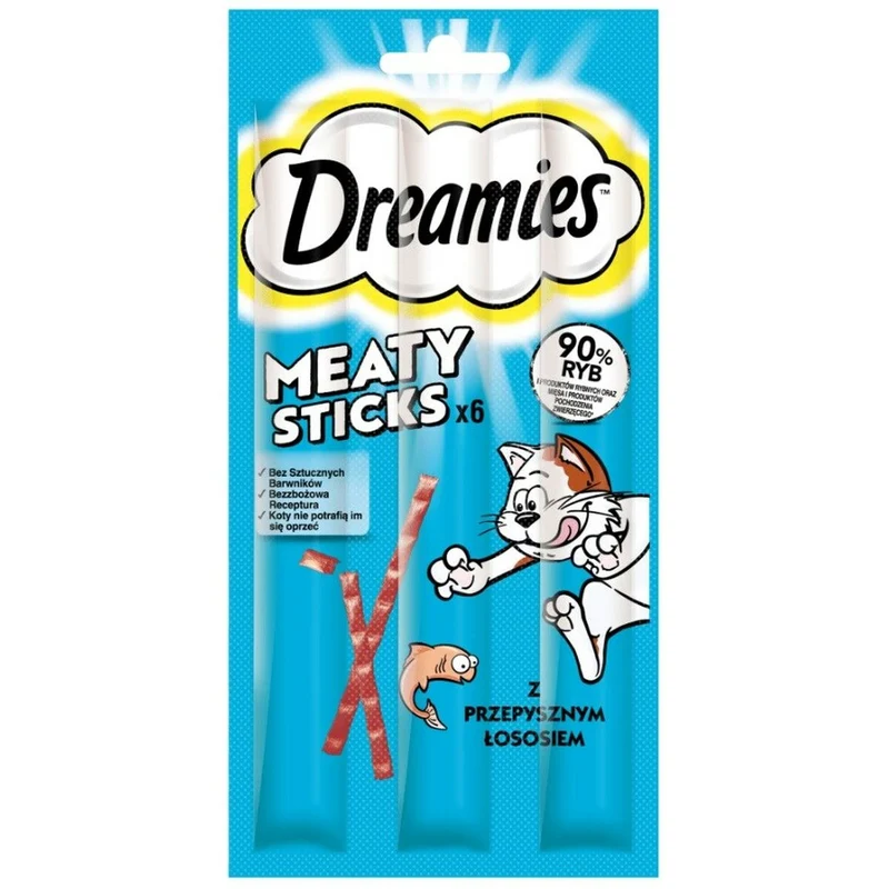 Snack for Cats Dreamies Meaty Sticks Salmon Fish 30 g