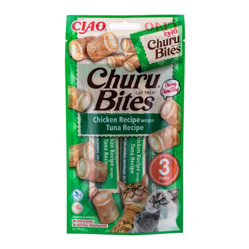Snack for Cats Inaba Churu Bites Chicken Salmon Tuna Fish