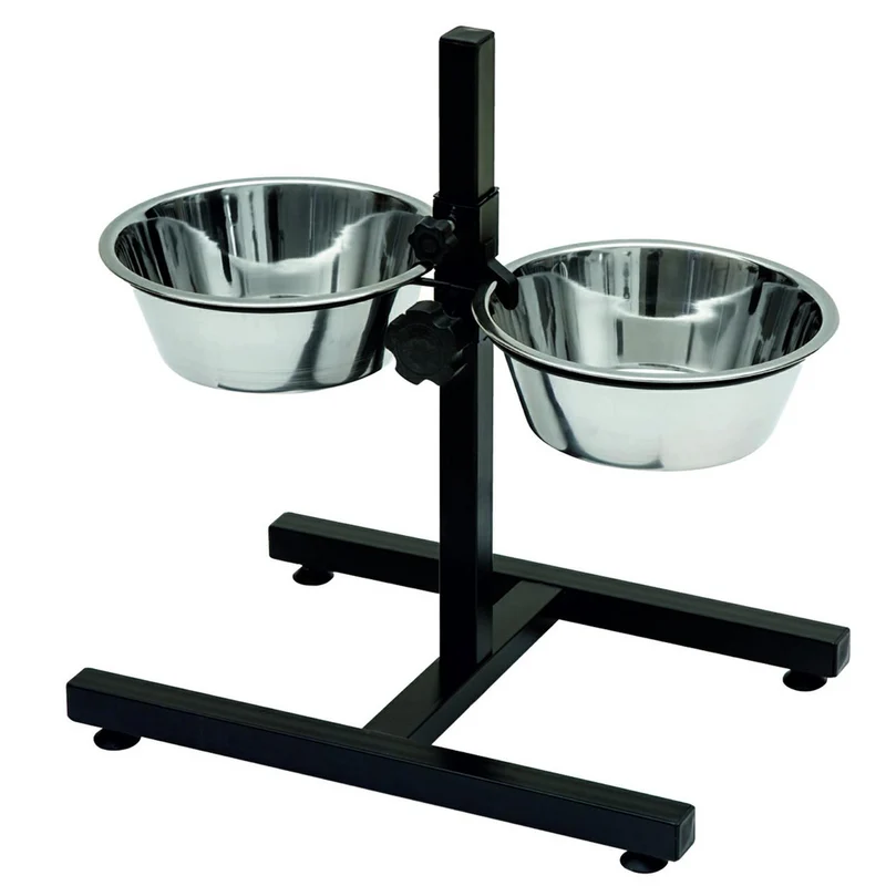Cuenco Acero Inoxidable Altura Ajustable con soporte