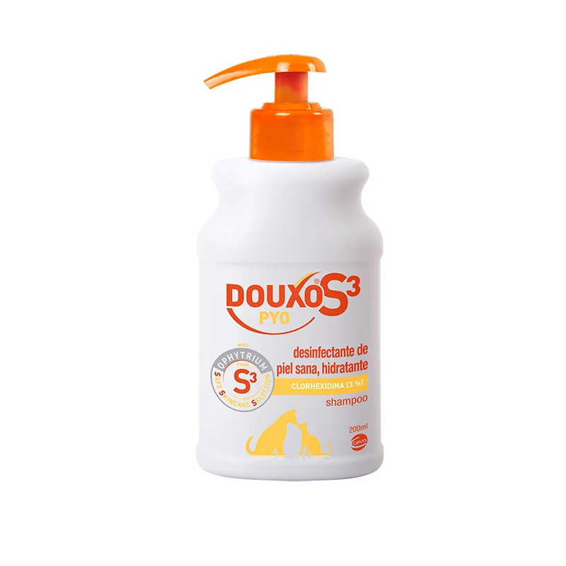DOUXO S3 PYO - Champú desinfectante para perros y gatos