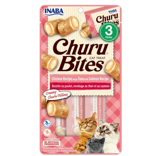Inaba churu bites Gato - Pollo con atún y salmón
