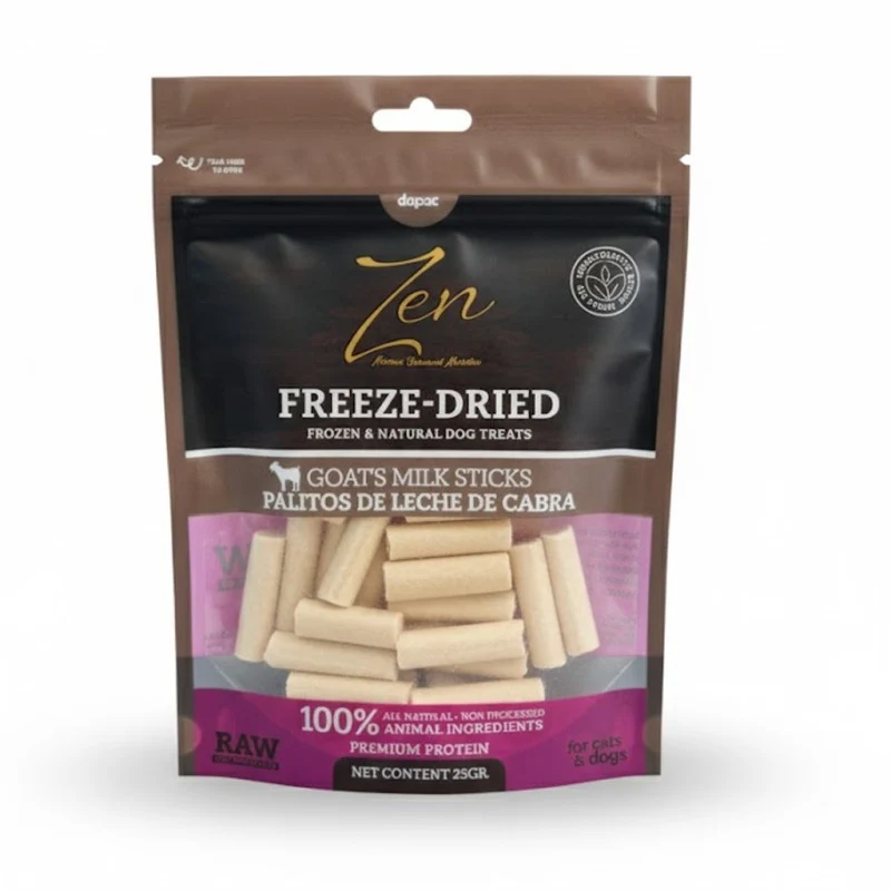 ZEN Freeze Dried Palito de Leche de Cabra Snack Natural para Gatos y Perros – 25 g