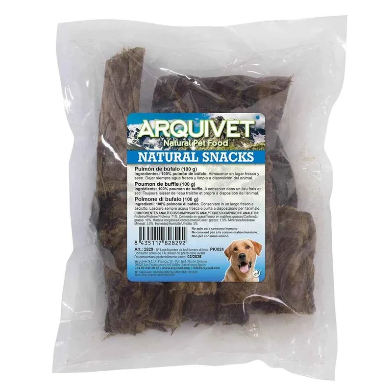 Pulmón de Búfalo para Perros – Snack Natural 100% (100g)