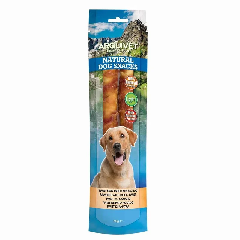 Twist de Pato Enrollado para Perros – Snack Natural (100g · 2 uds)