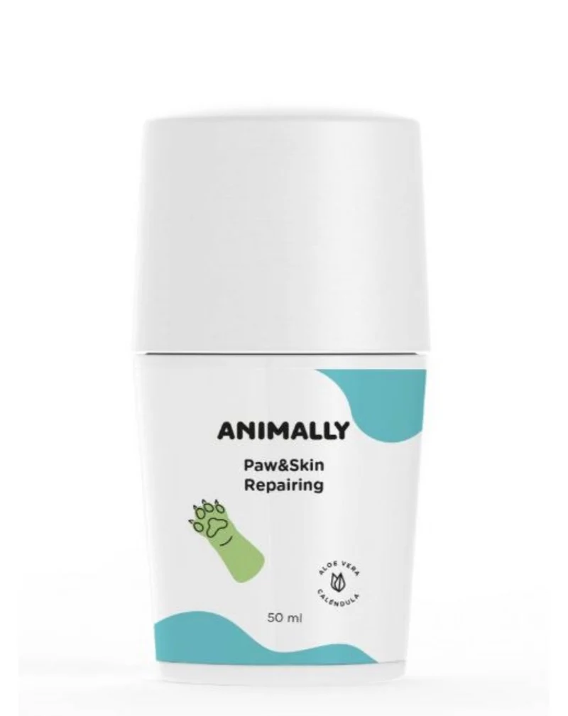 Gel Reparador de Almohadillas Animally 50ml – Aloe Vera, Caléndula y Vitamina E para perros y gatos