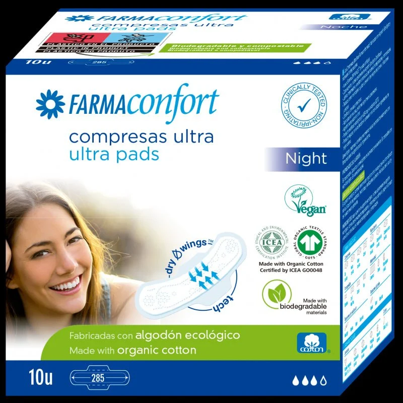 Farmavit Farmaconfort Compresas Nocturnas 10 uds
