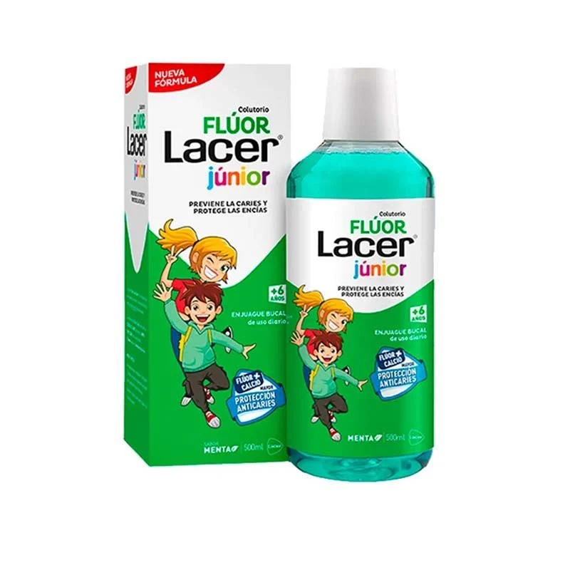 LACER Junior Colutorio Flúor 0,05% Sabor Menta 500ml