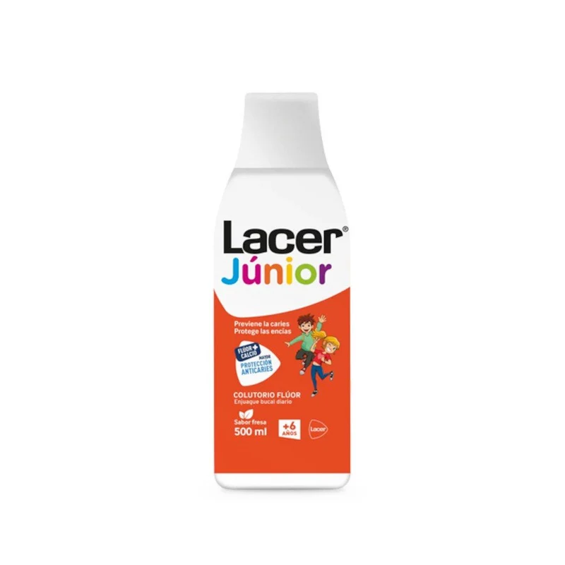 LACER Junior Colutorio Infantil Flúor 0,5% Fresa 500ml
