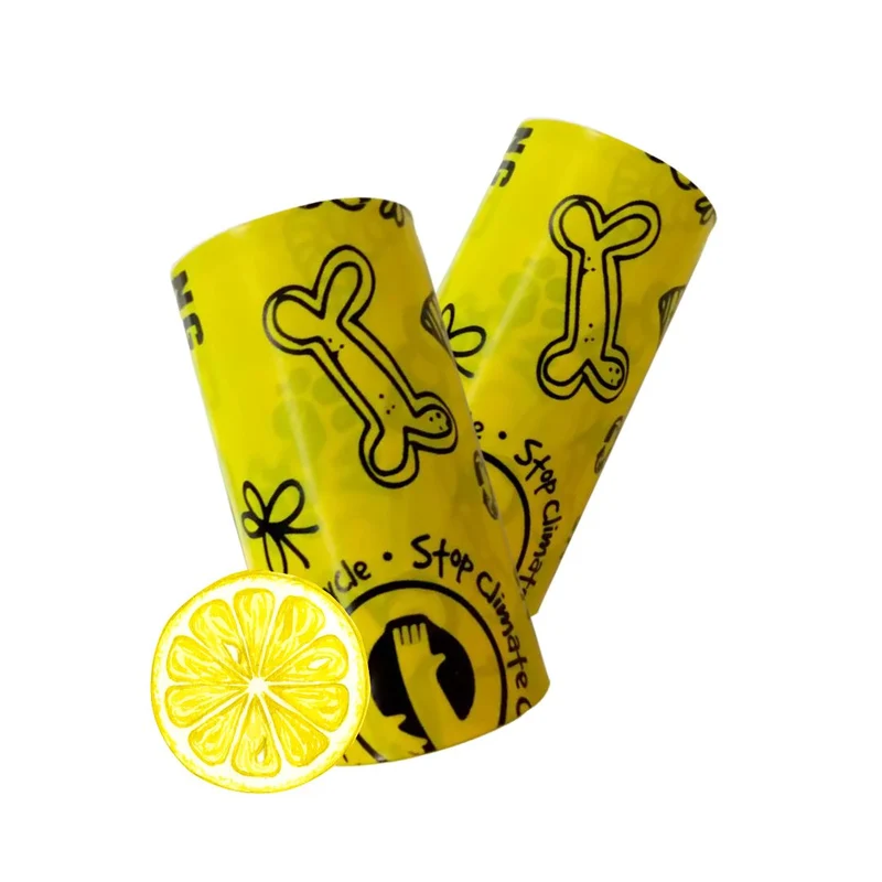 PooBags Biodegradables Aroma Limón 1 Rollo de 15 bolsas