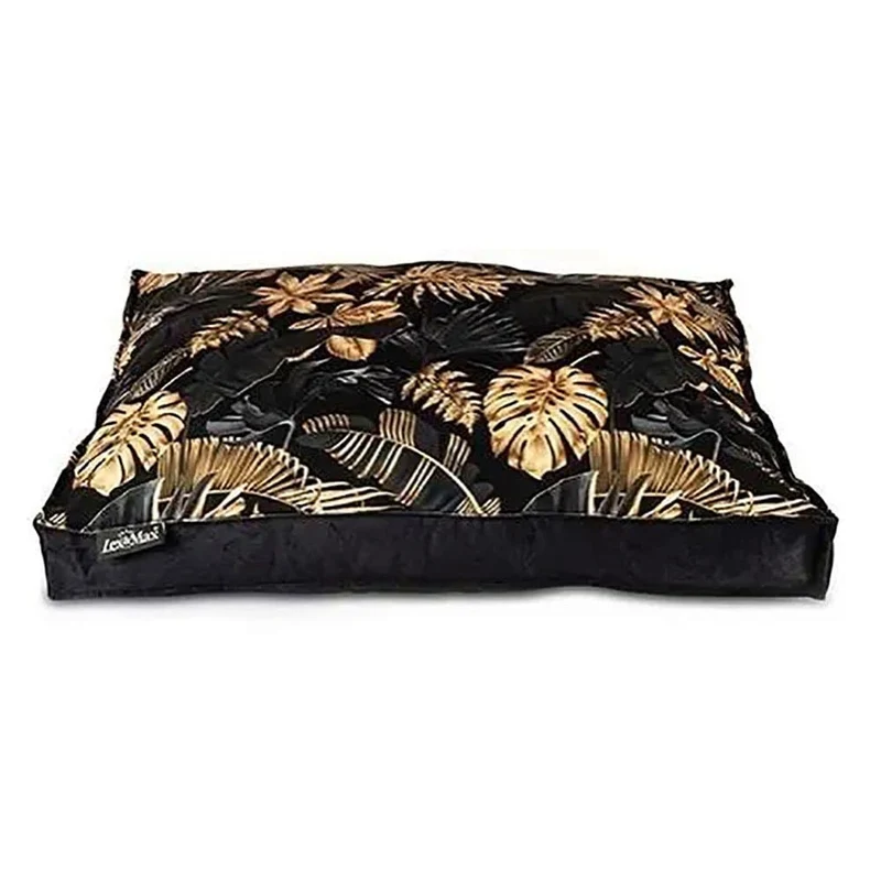 Lex&Max Funda Boxbed Dubai Cojín para Mascotas Negro/Oro 1.204kg