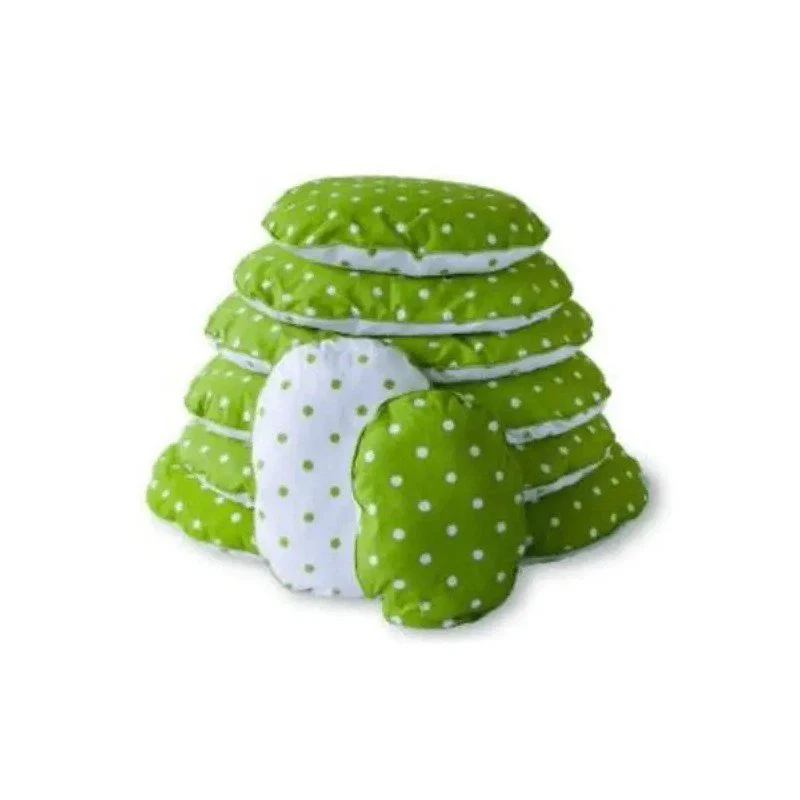 Lex&Max Funda Ovalada Dots Lima/Blanco 100cm
