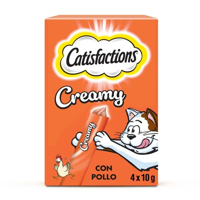 Whiskas Catisfactions Creamy Pollo Snack Líquido 11 uds
