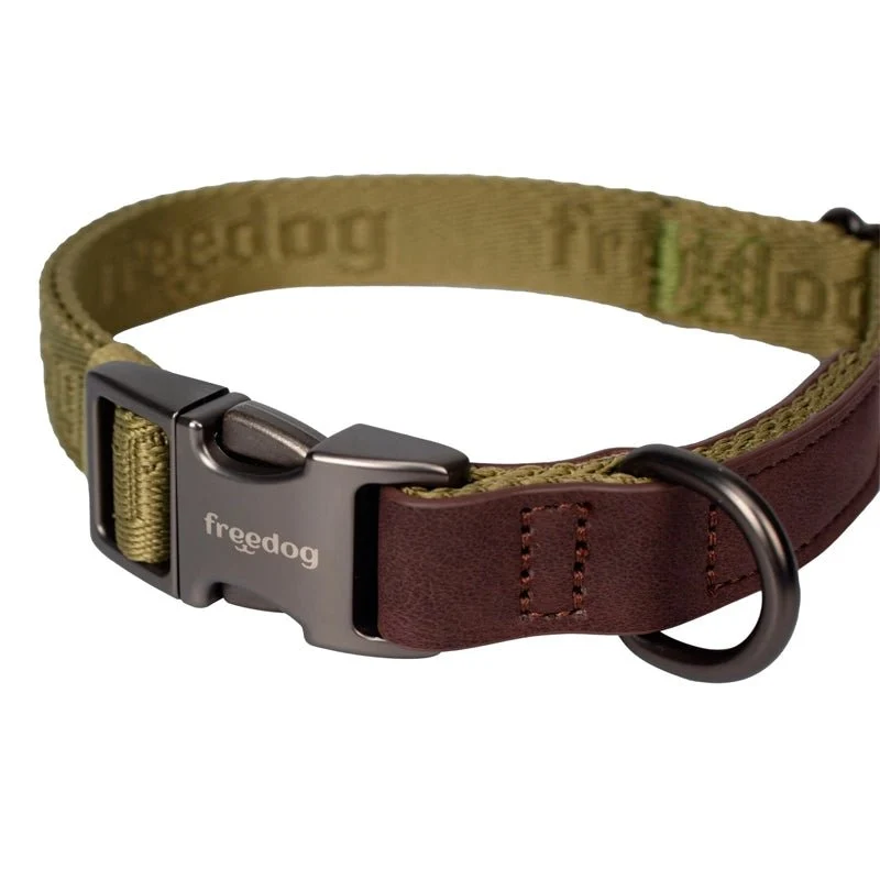 Freedog Linum Collar Ergonómico Verde Bosque 25mm 45-66cm